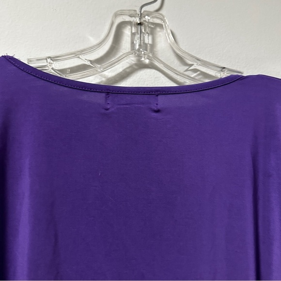 Y2K Fabulosity Purple Gem Embellished Short Sleeve Top Women’s Size XL NWT - Picture 10 of 11